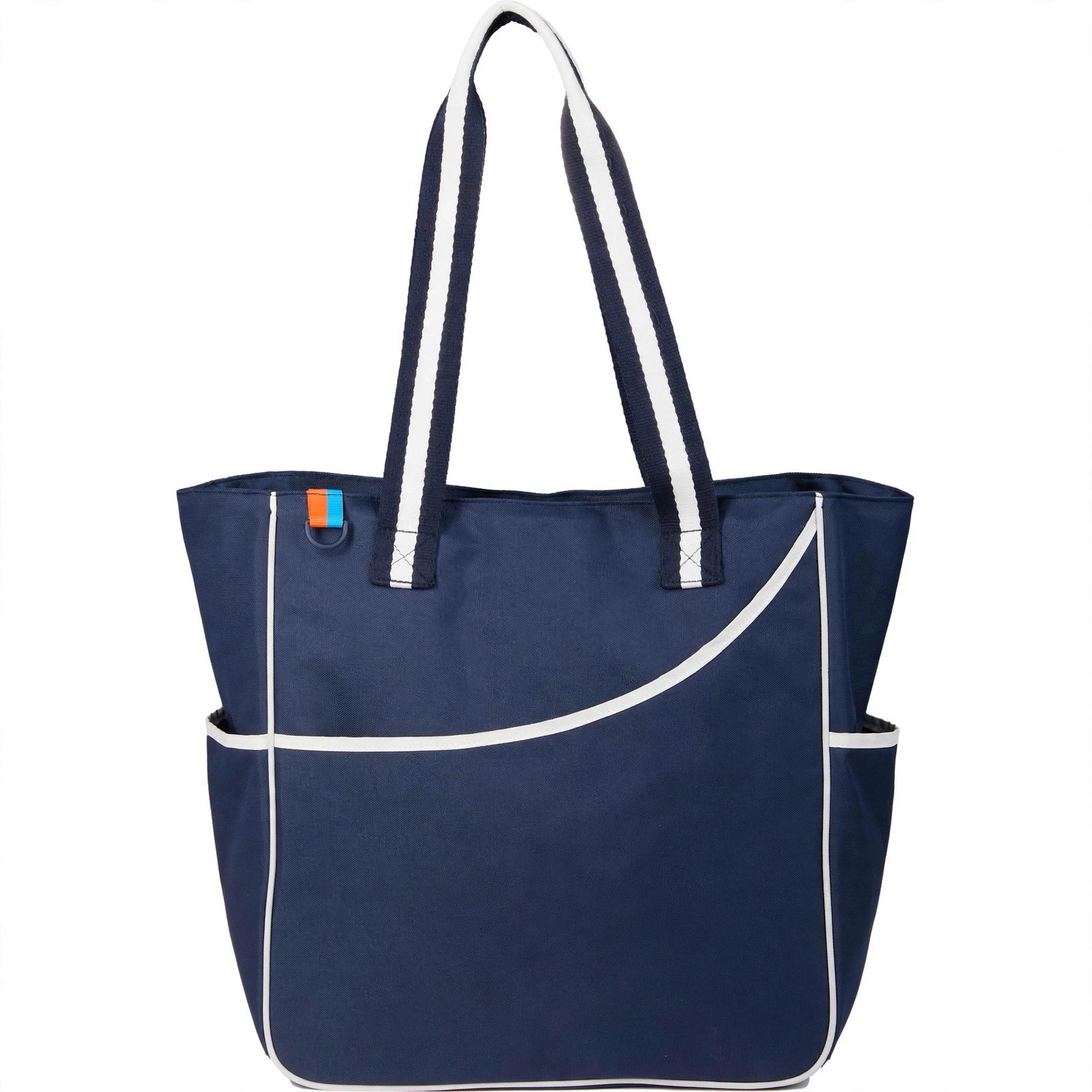Retro-Style Sport Tote Bag With Curved Pocket