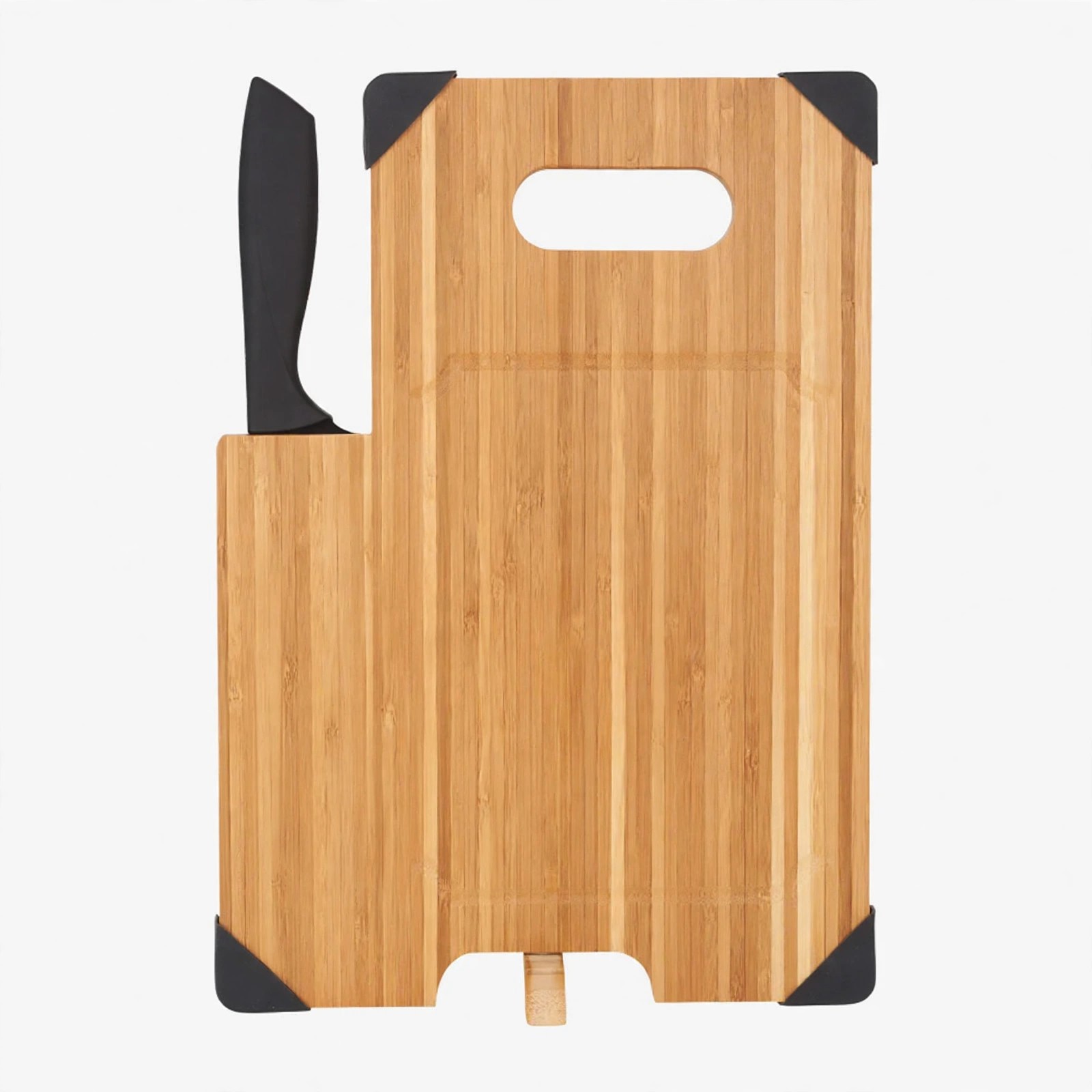 Bamboo Cutting Board With Knife