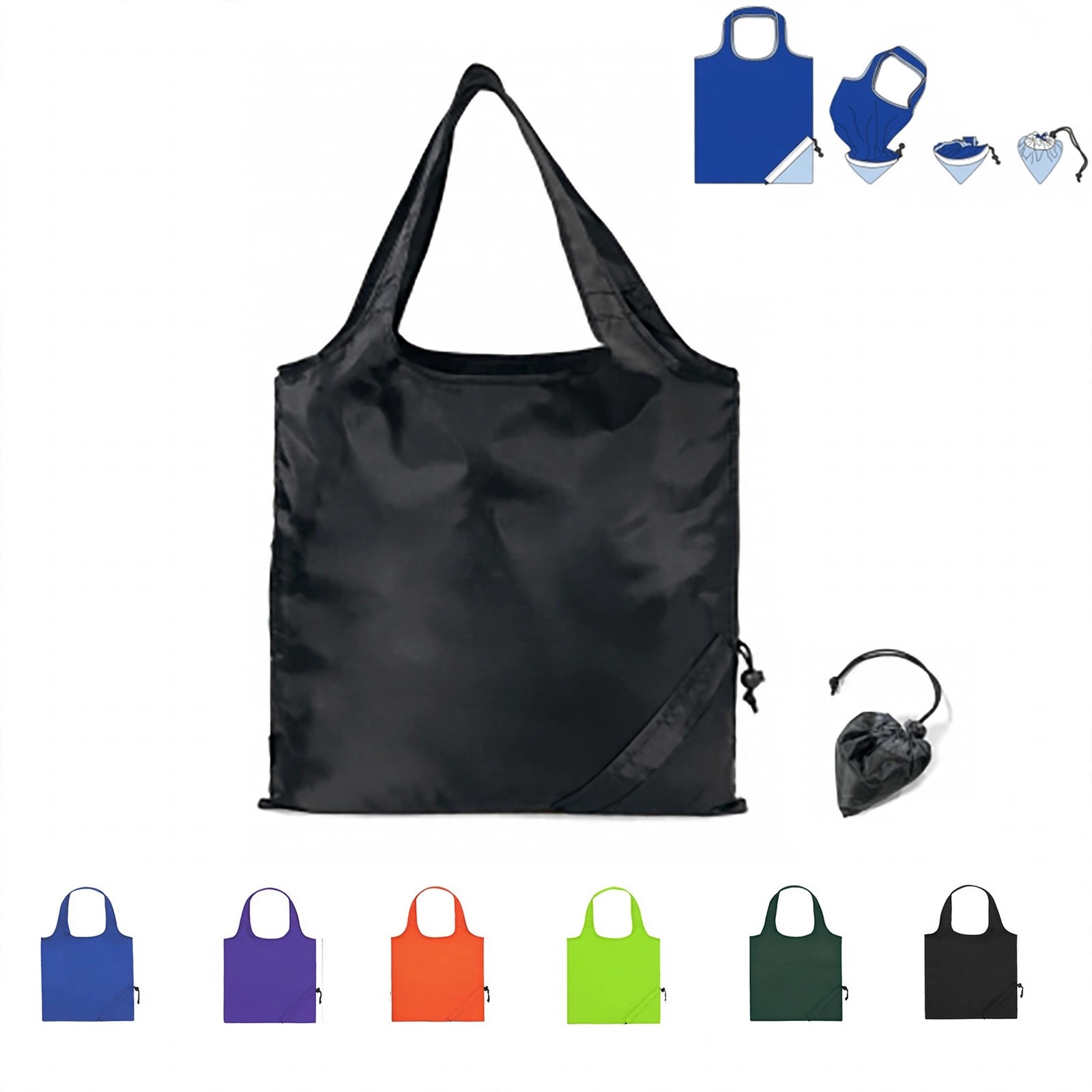 Double-Handle Foldaway Shopper Tote