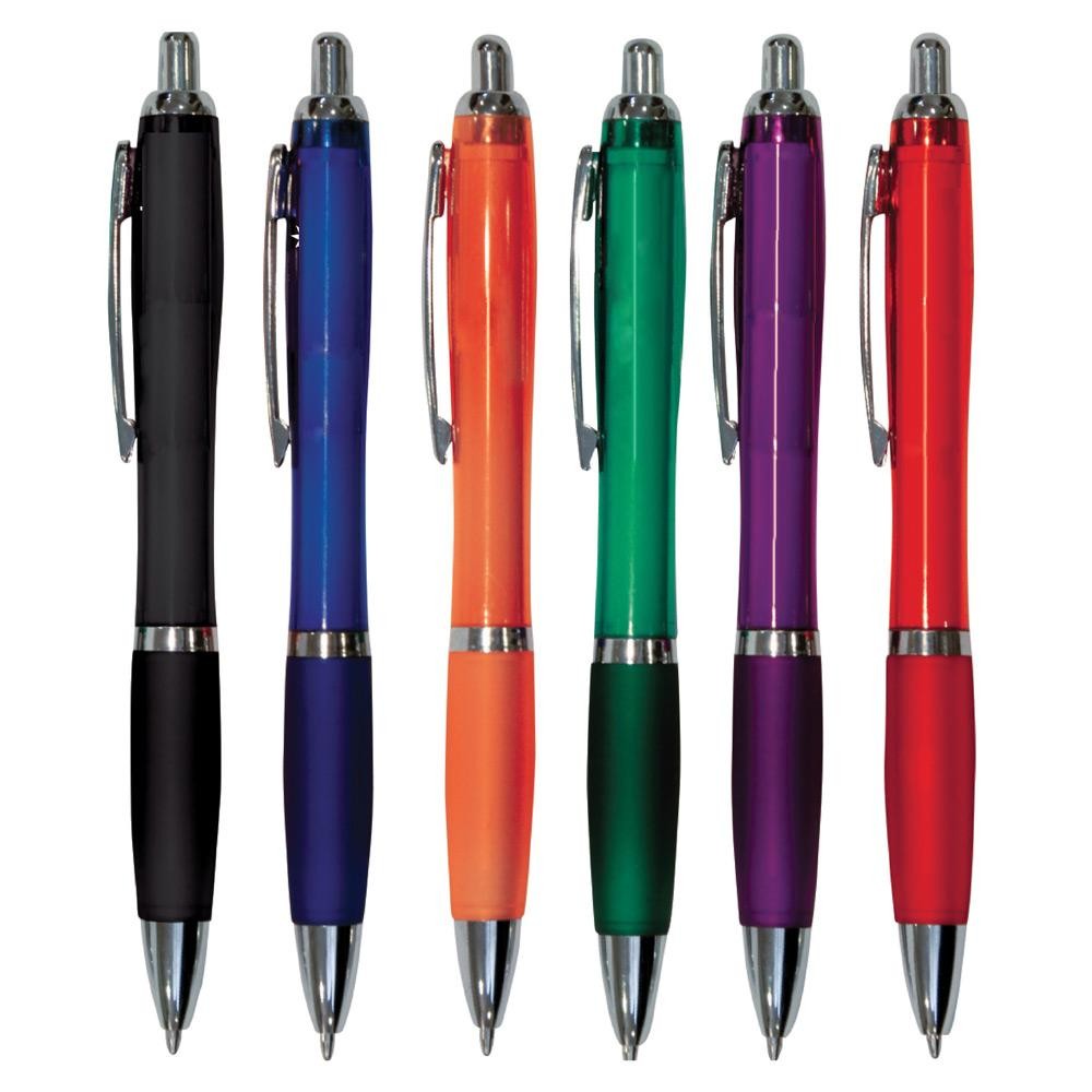 Contoured Gel Pen With Rubber Grip