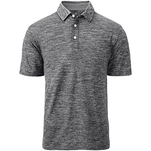 Men's Heathered Stretch Golf Polo
