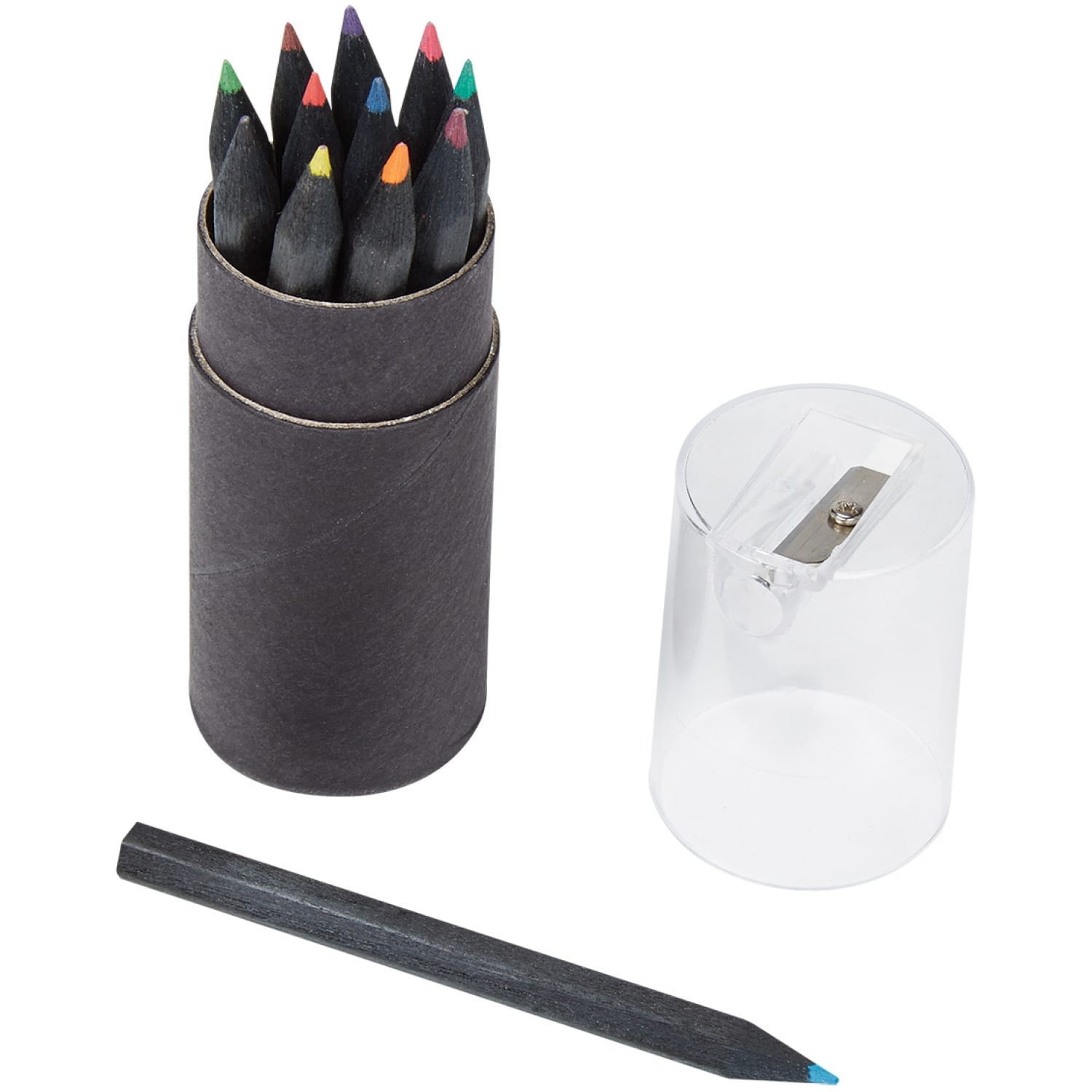 12-Piece Colored Pencil Set in Tube With Sharpener