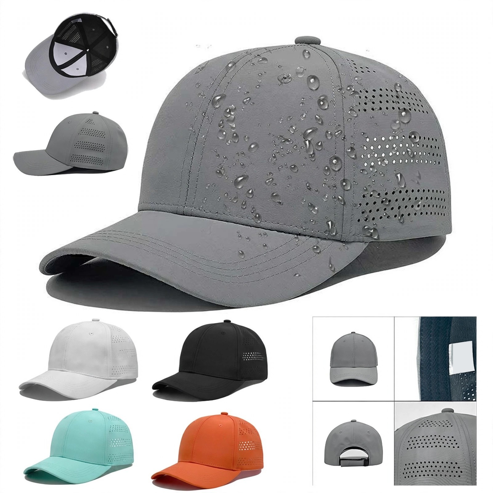 Moisture-Wicking Polyester Microfiber Baseball Cap
