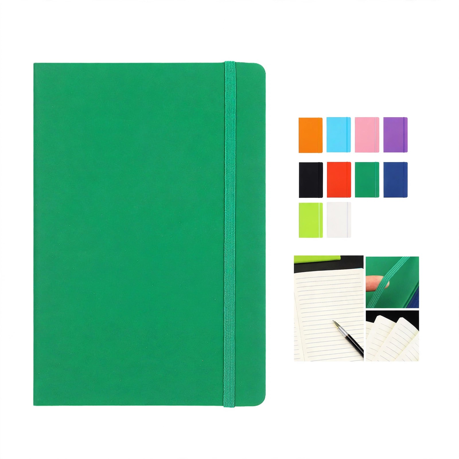 80-Page Lined Journal With Elastic Closure