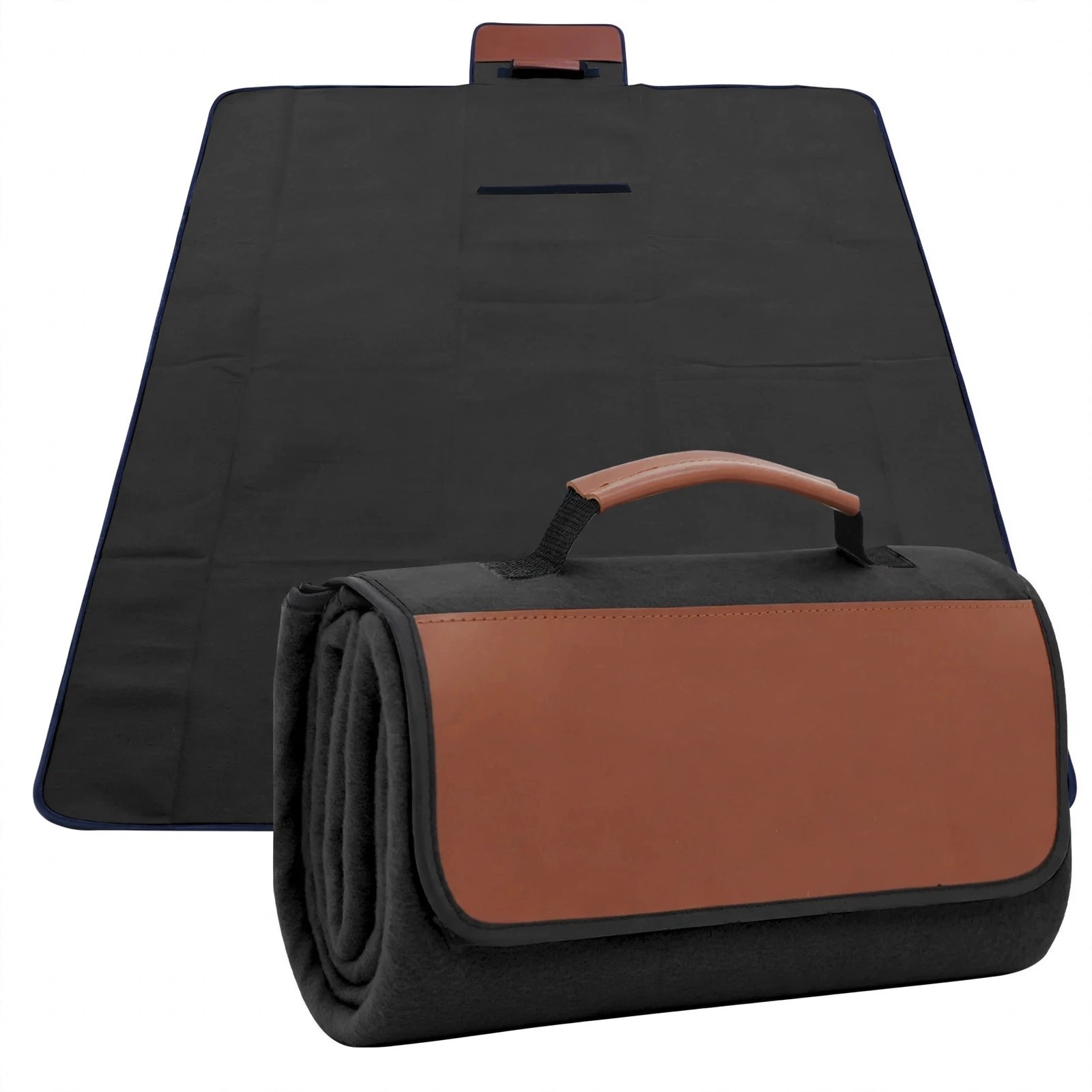 Roll-Up Fleece Picnic Blanket With Carry Strap