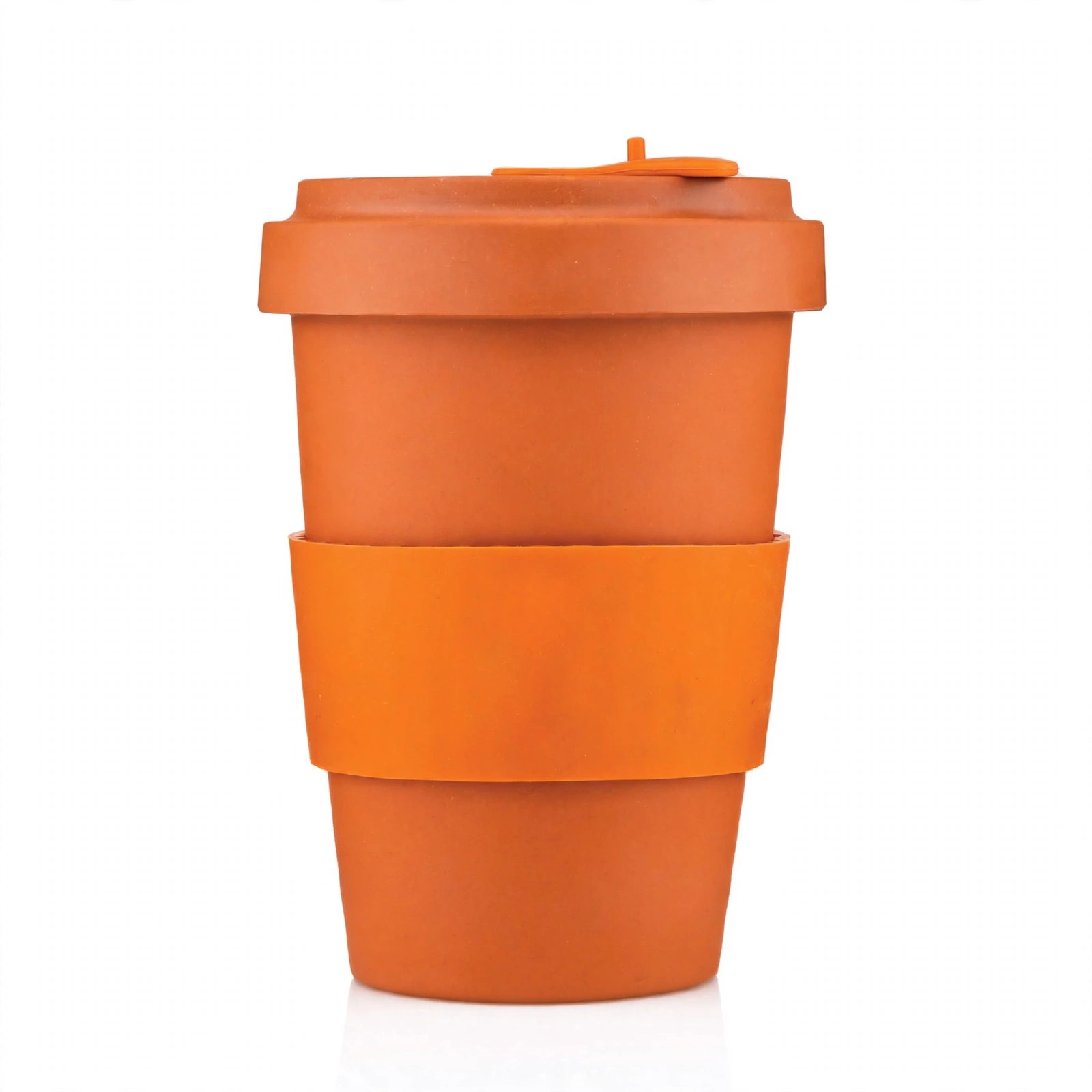 16 Oz. Bamboo Fiber Tumbler With Silicone Sleeve