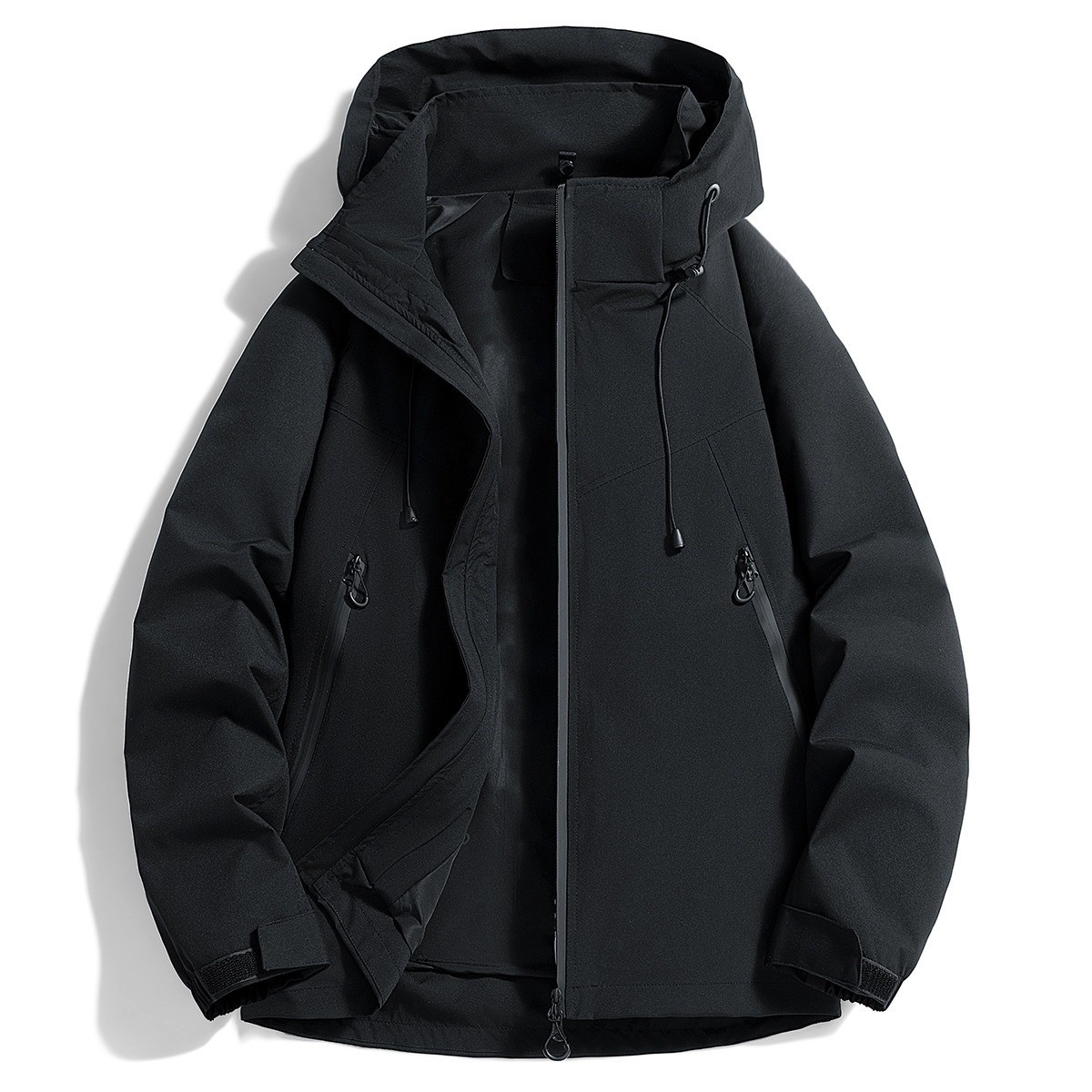 Men's Fleece-Lined Jacket With Detachable Hood