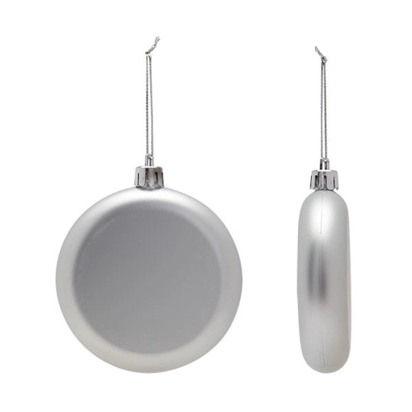 Flat Round Shatter-Resistant Plastic Ornament