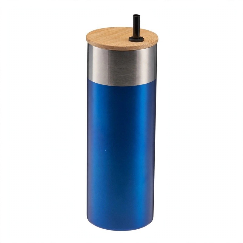 20 Oz. Stainless Steel Tumbler With Bamboo Lid