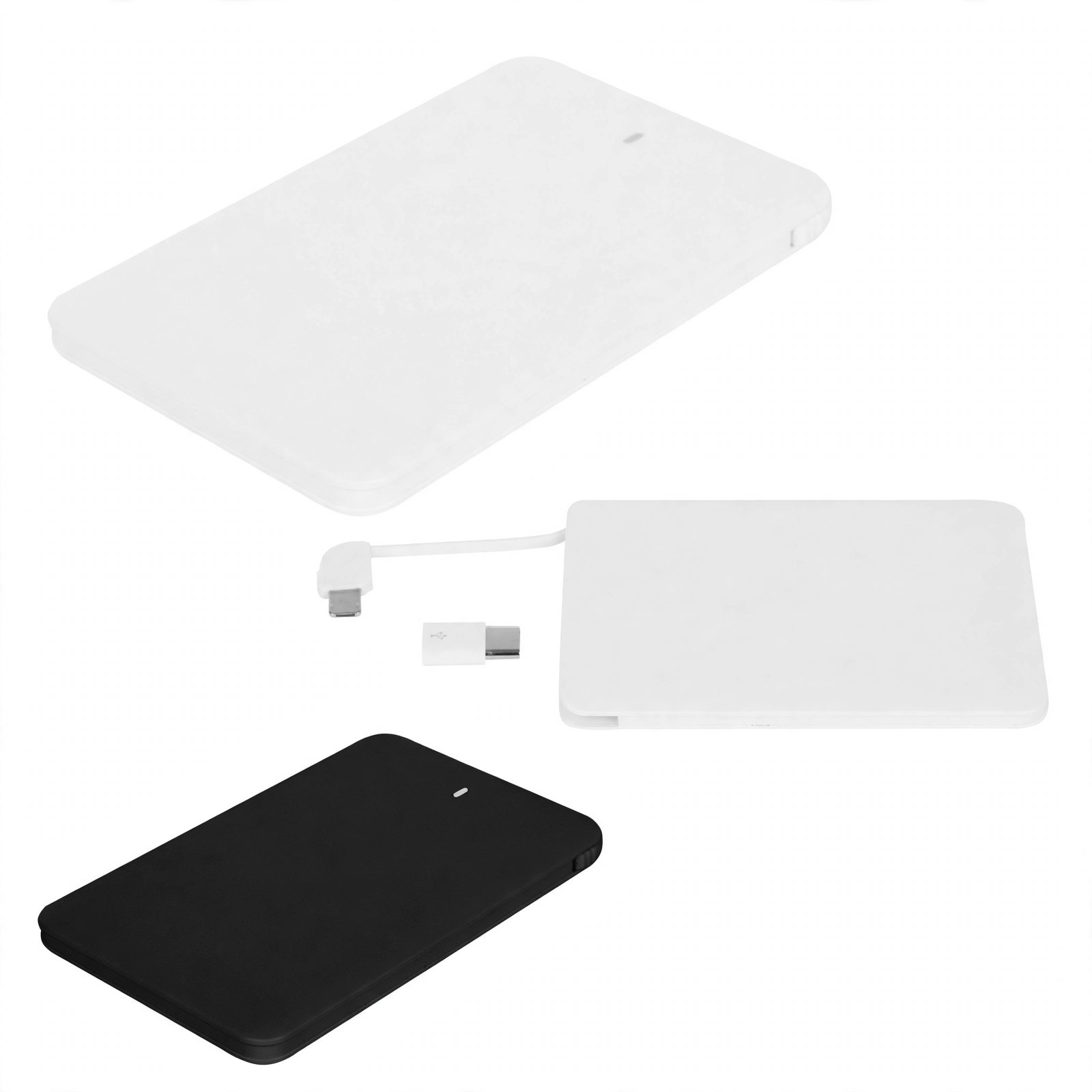 Slim 2,500mAh Power Bank With 3-in-1 Connectors