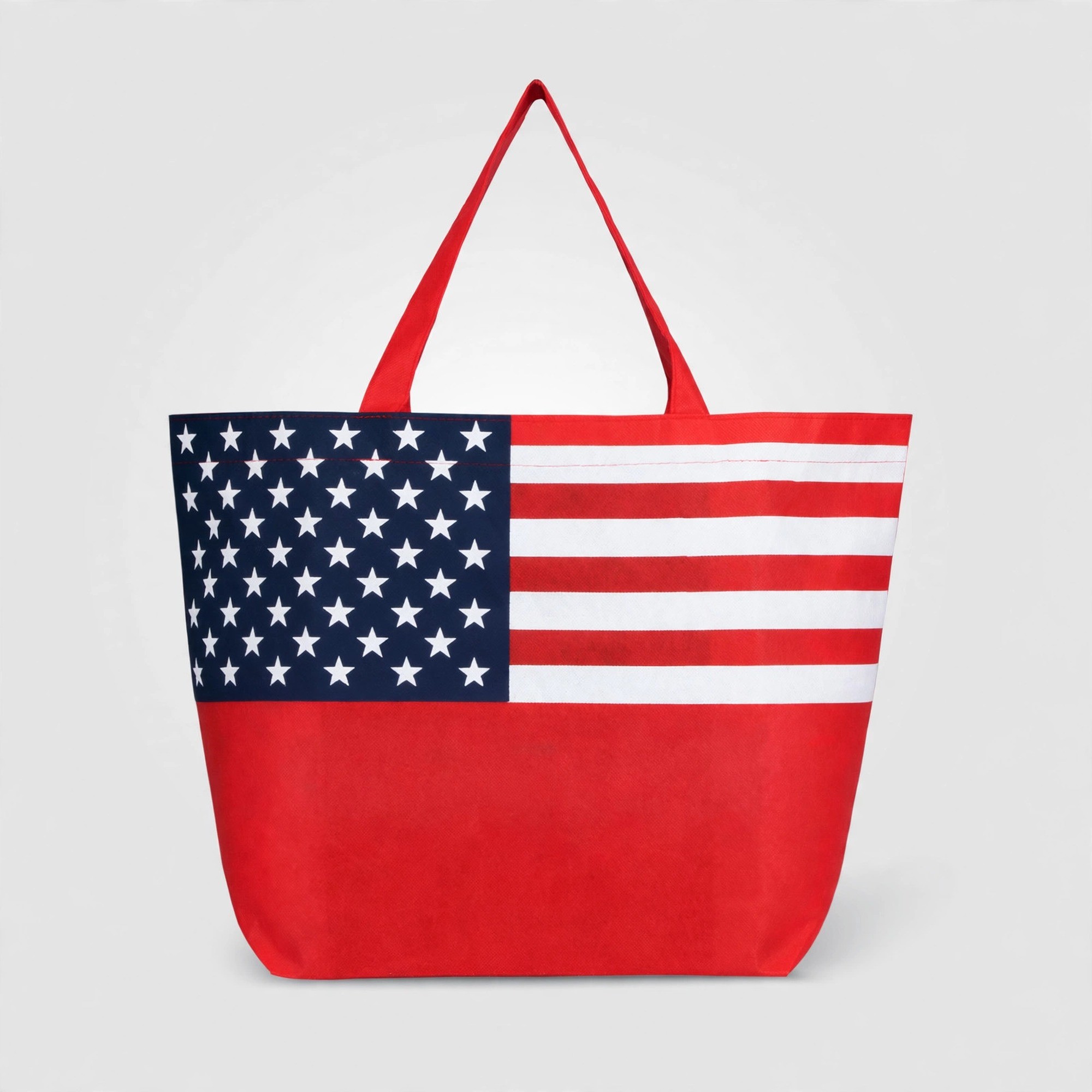 Patriotic Two-Tone Non-Woven Tote Bag