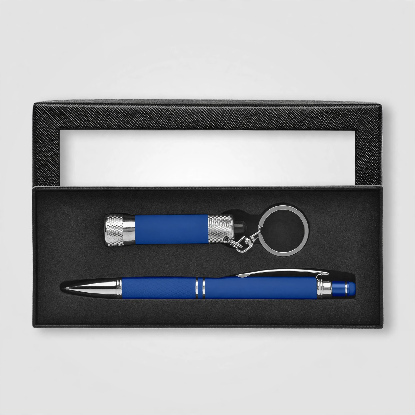 Metal Pen and Flashlight Gift Set in Window Box