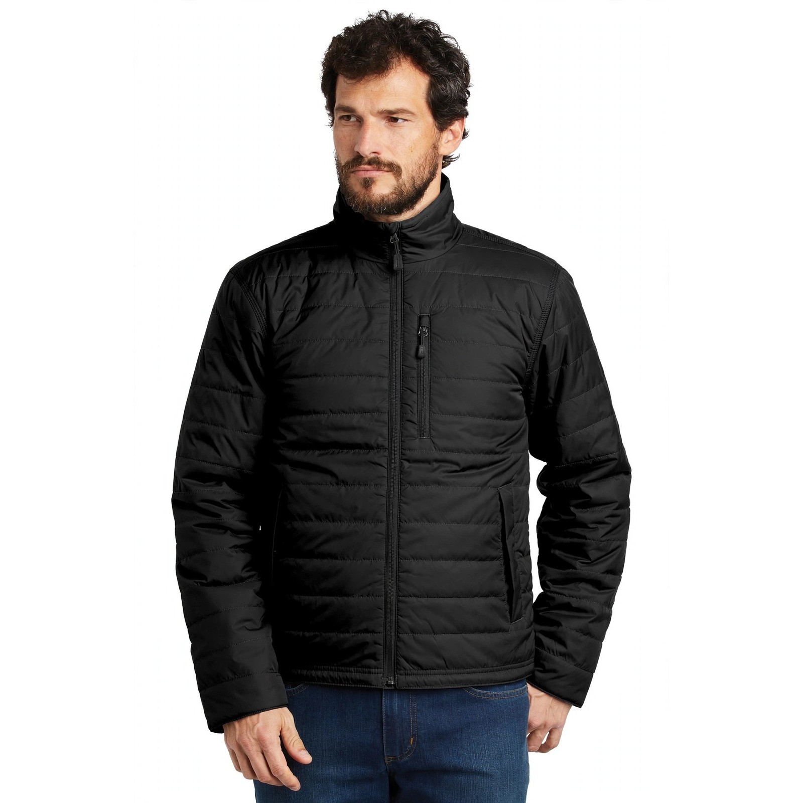 Men's Nylon Puffer Jacket With Polyfill Insulation