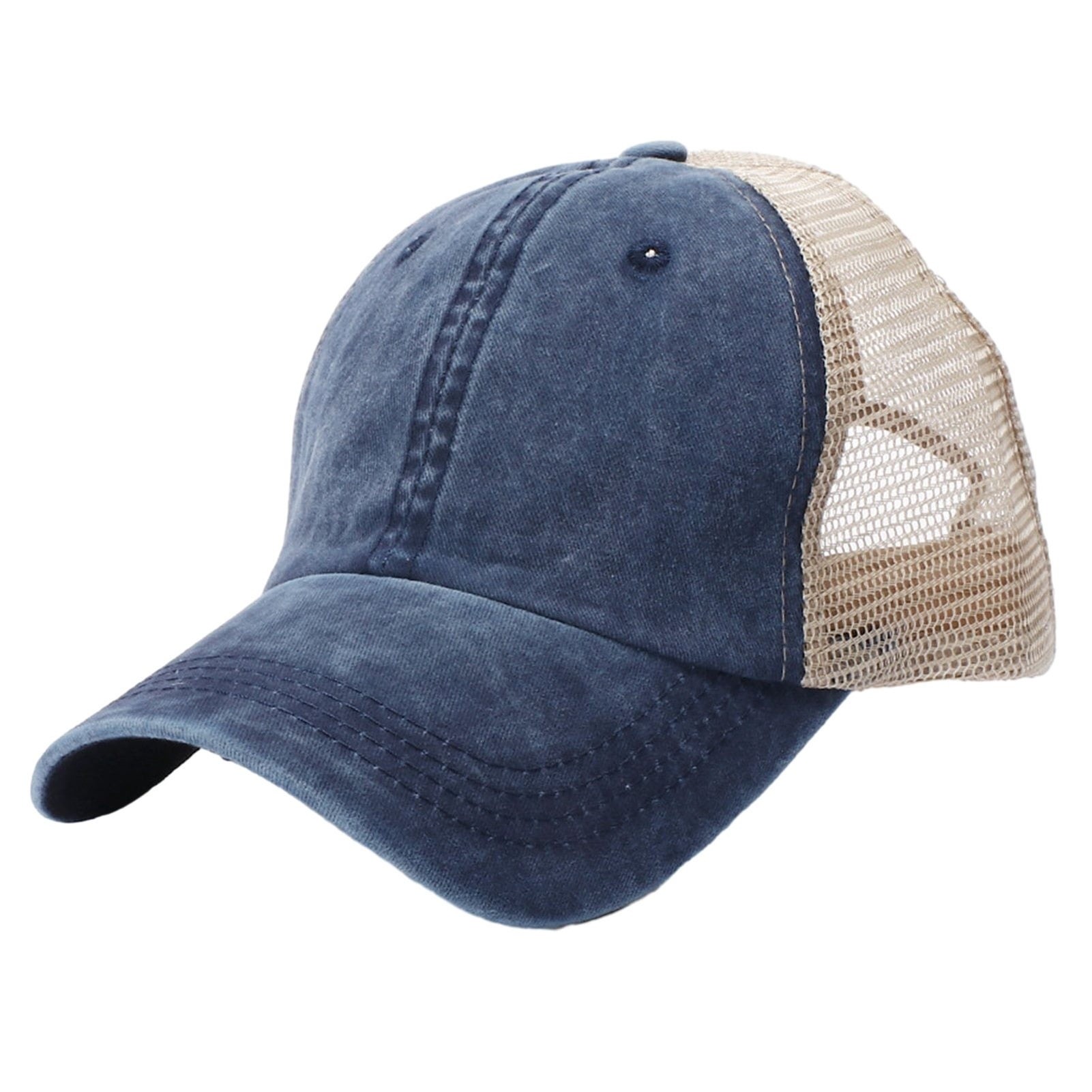 Vintage-Washed Cotton Trucker Cap