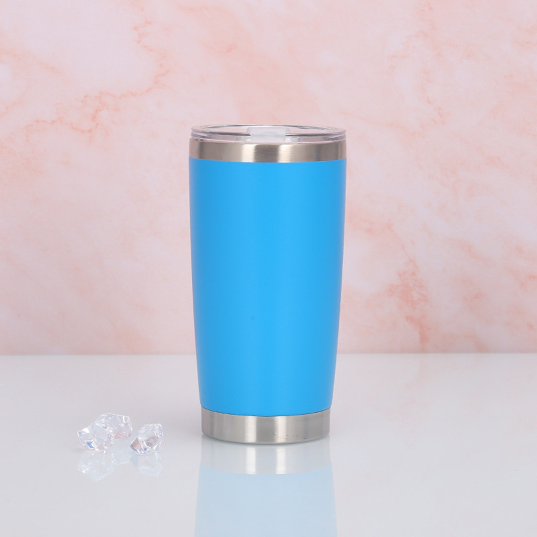 18 Oz. Powder-Coated Stainless Steel Vacuum Tumbler
