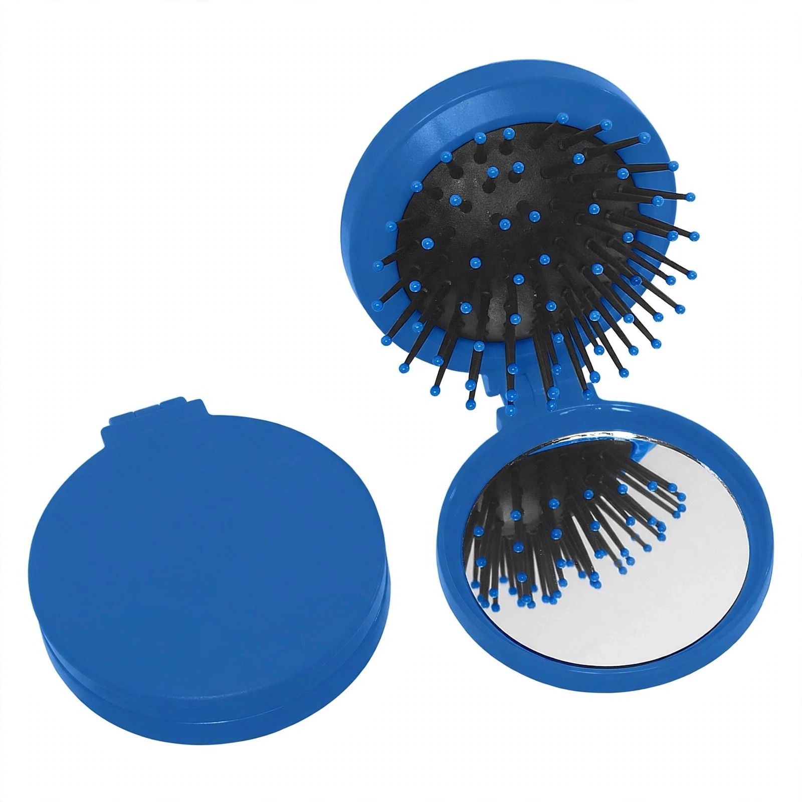 Compact 2-in-1 Hair Brush With Mirror