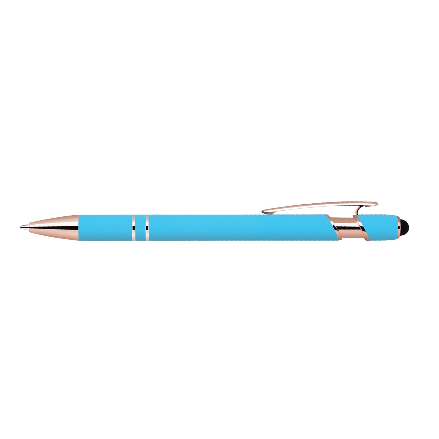 Soft-Touch Stylus Ballpoint Pen With Copper Accents