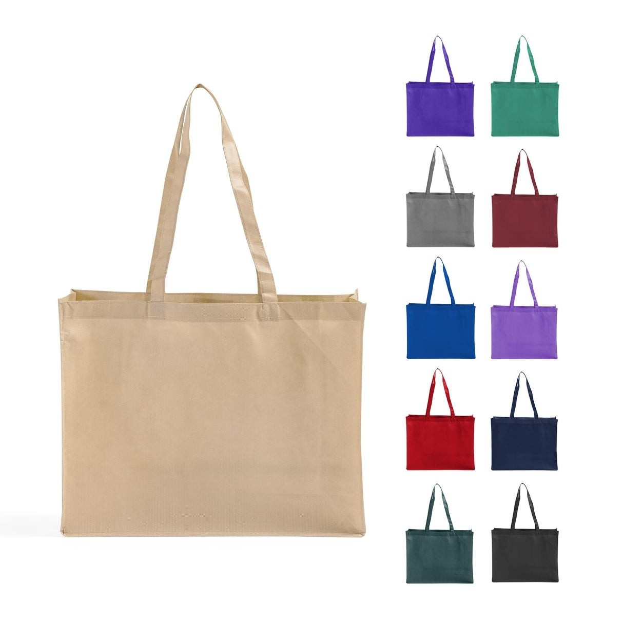 Large Non-Woven Tote Bag With Long Handles