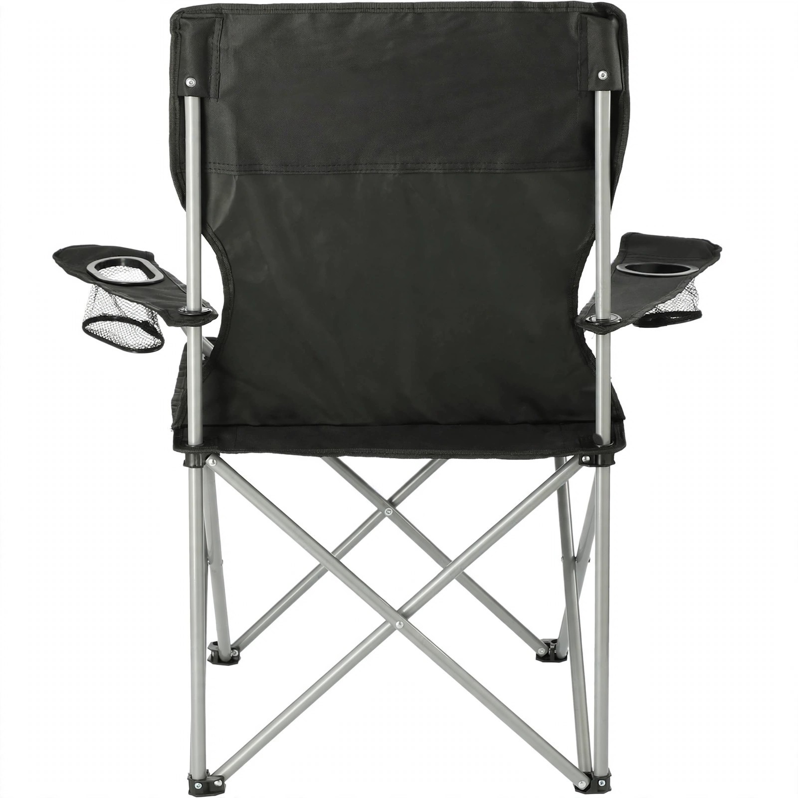 Padded Folding Captain's Chair With 2 Can Holders