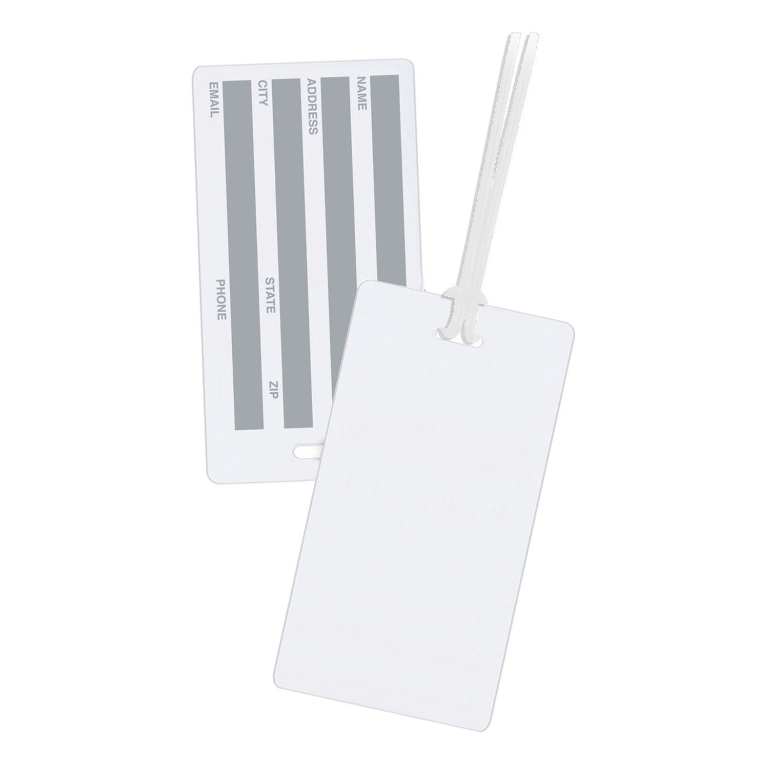 4" x 2.25" Plastic Luggage Tag