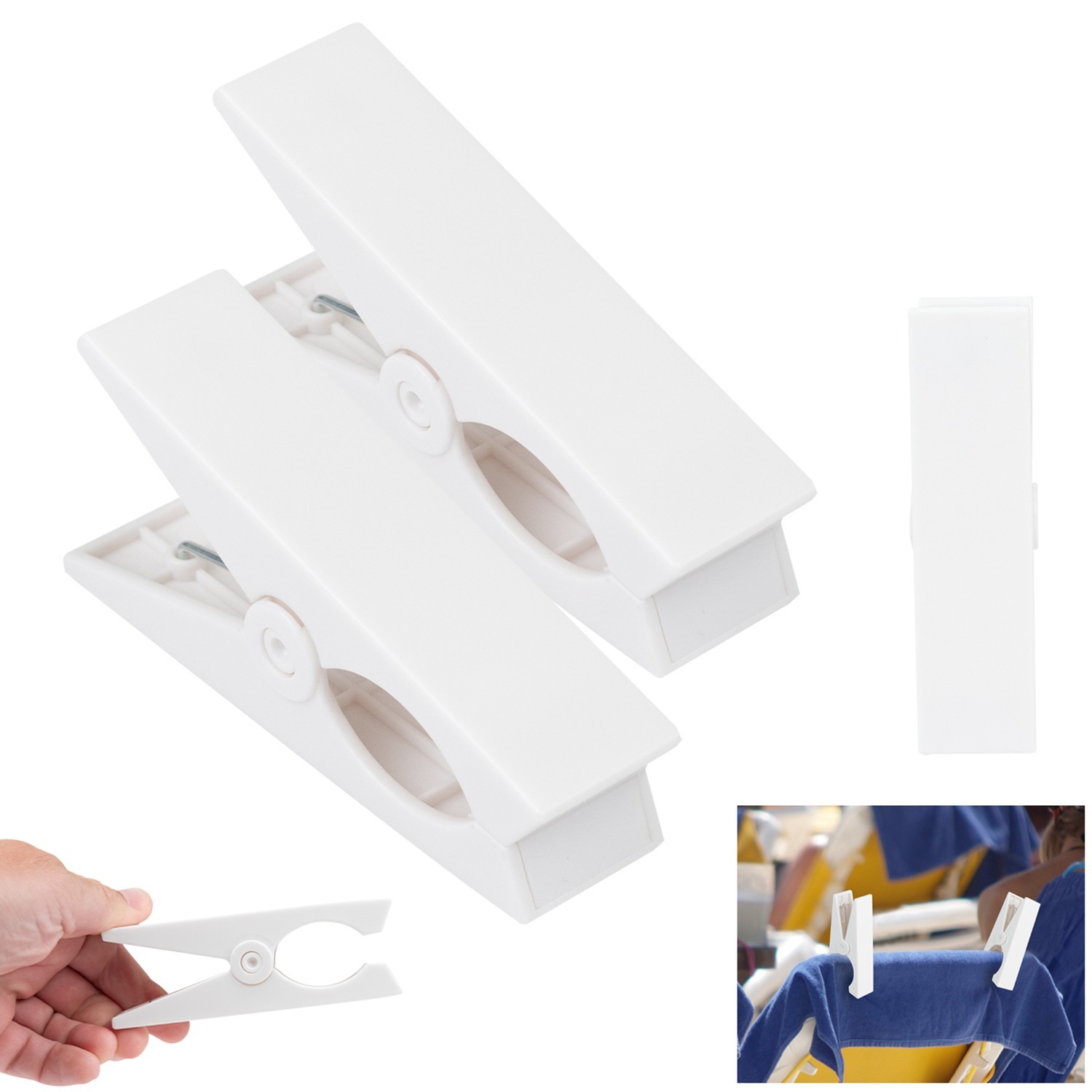 Plastic Beach Towel Chair Clips, Set of 2