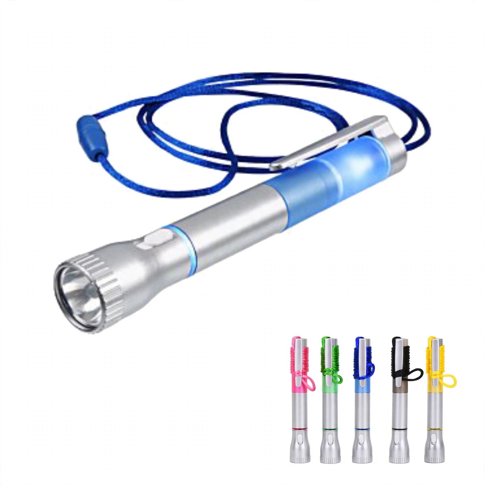 LED Flashlight Pen With Neck Lanyard