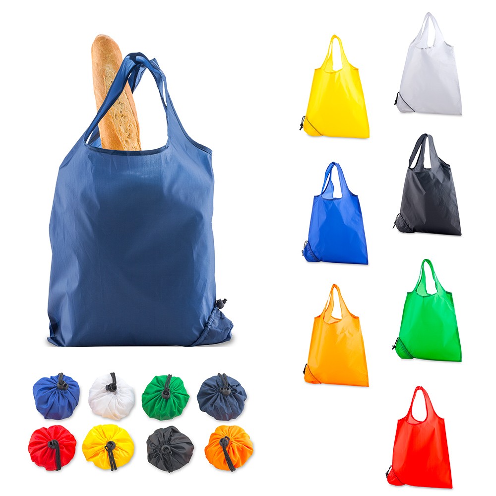 Foldable Polyester Shopping Bag With Drawstring