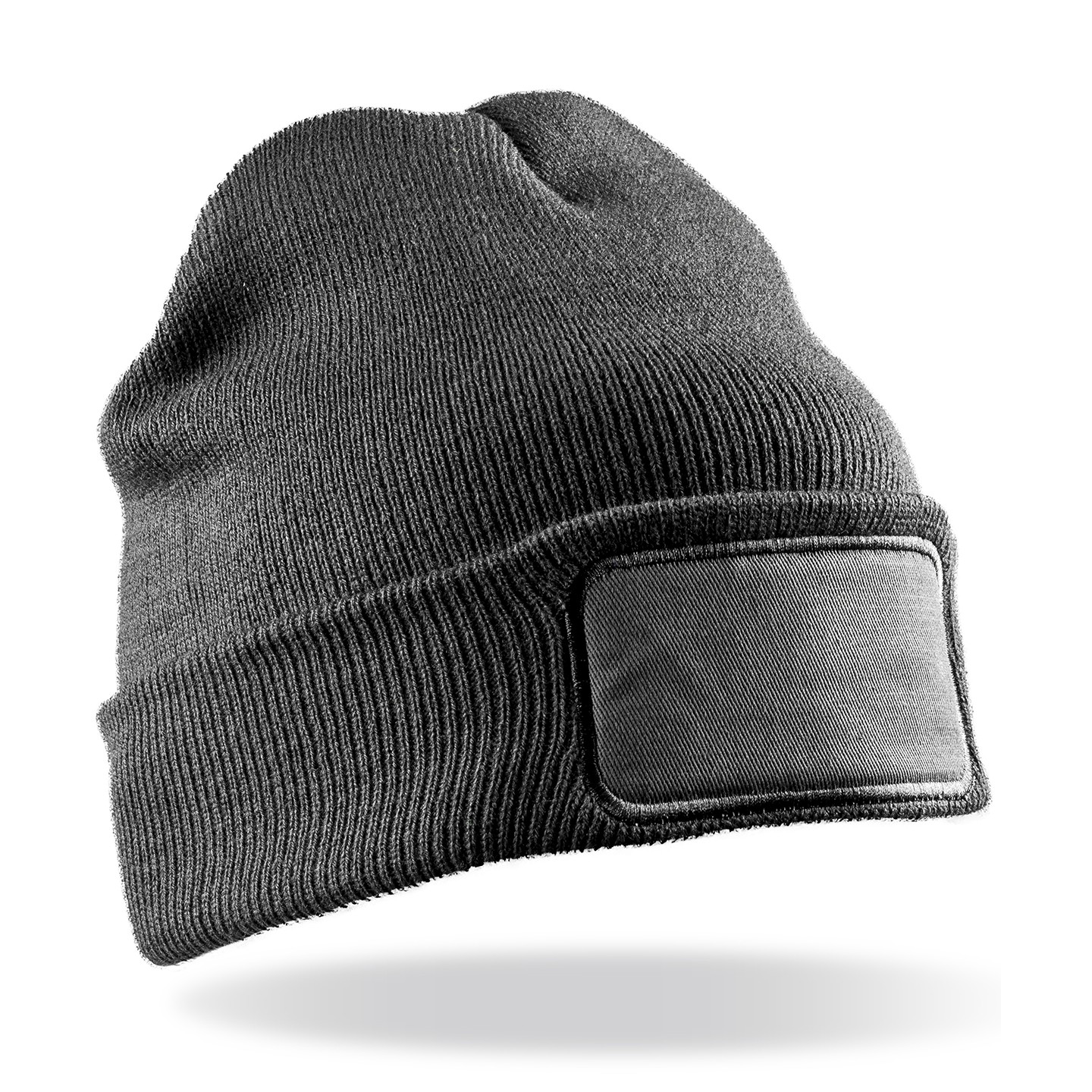 Double-Layer Wool Blend Knit Beanie