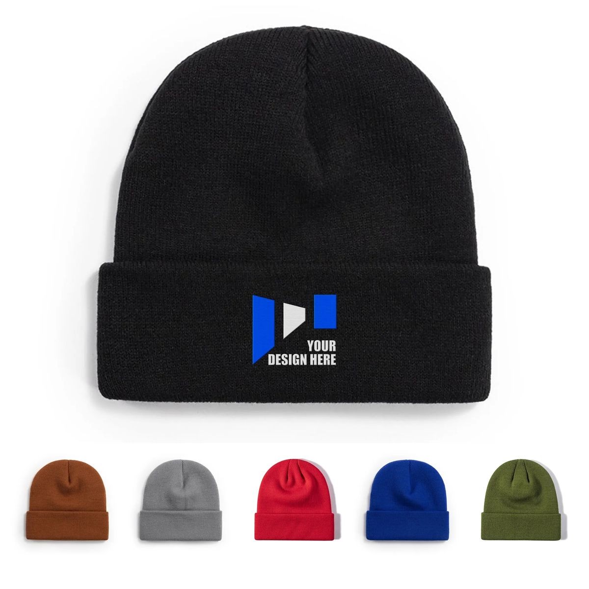 Cuffed Knit Cotton Blend Beanie