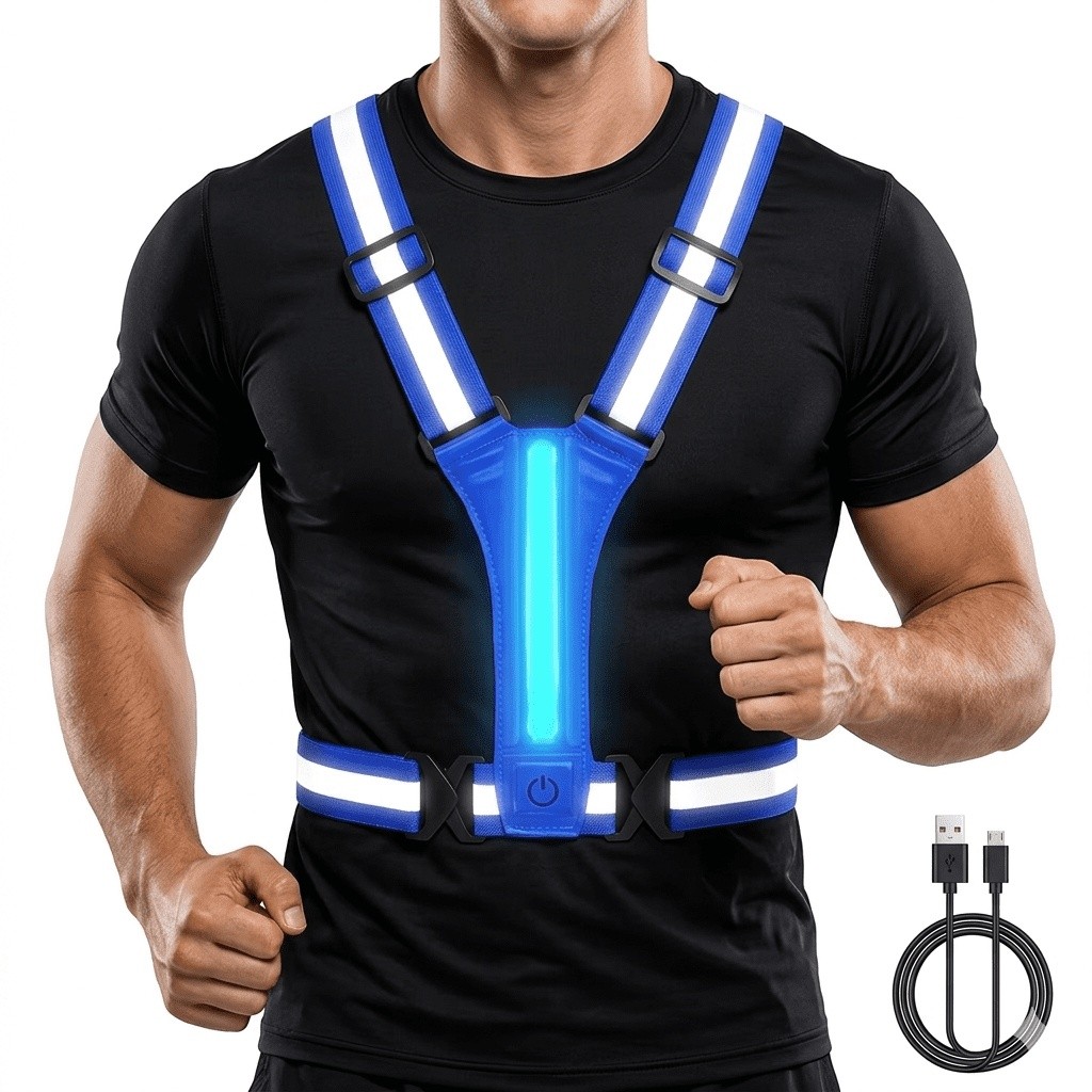 3-Mode LED Light Strip Reflective Vest