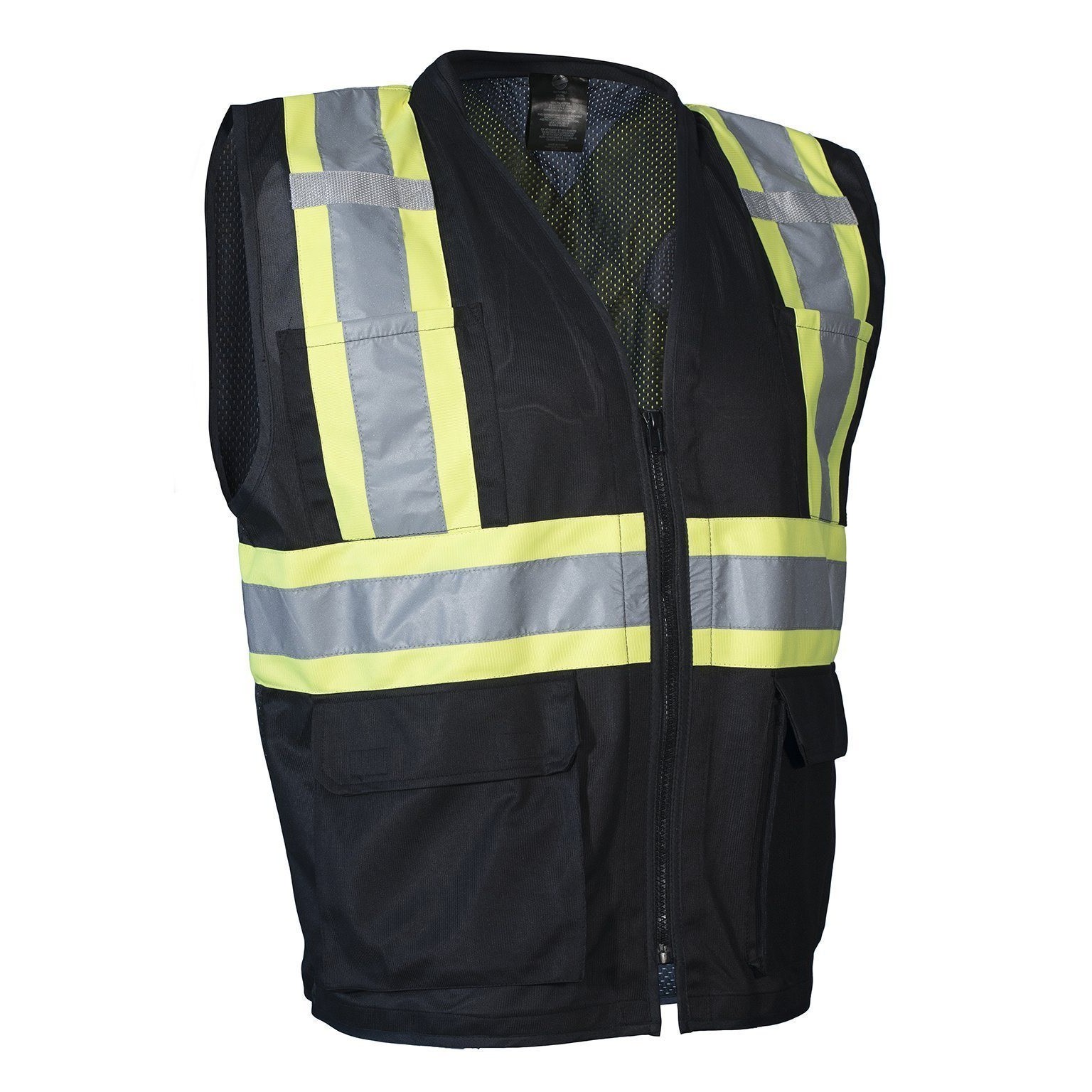 Polyester Tricot Zip-Front Reflective Vest