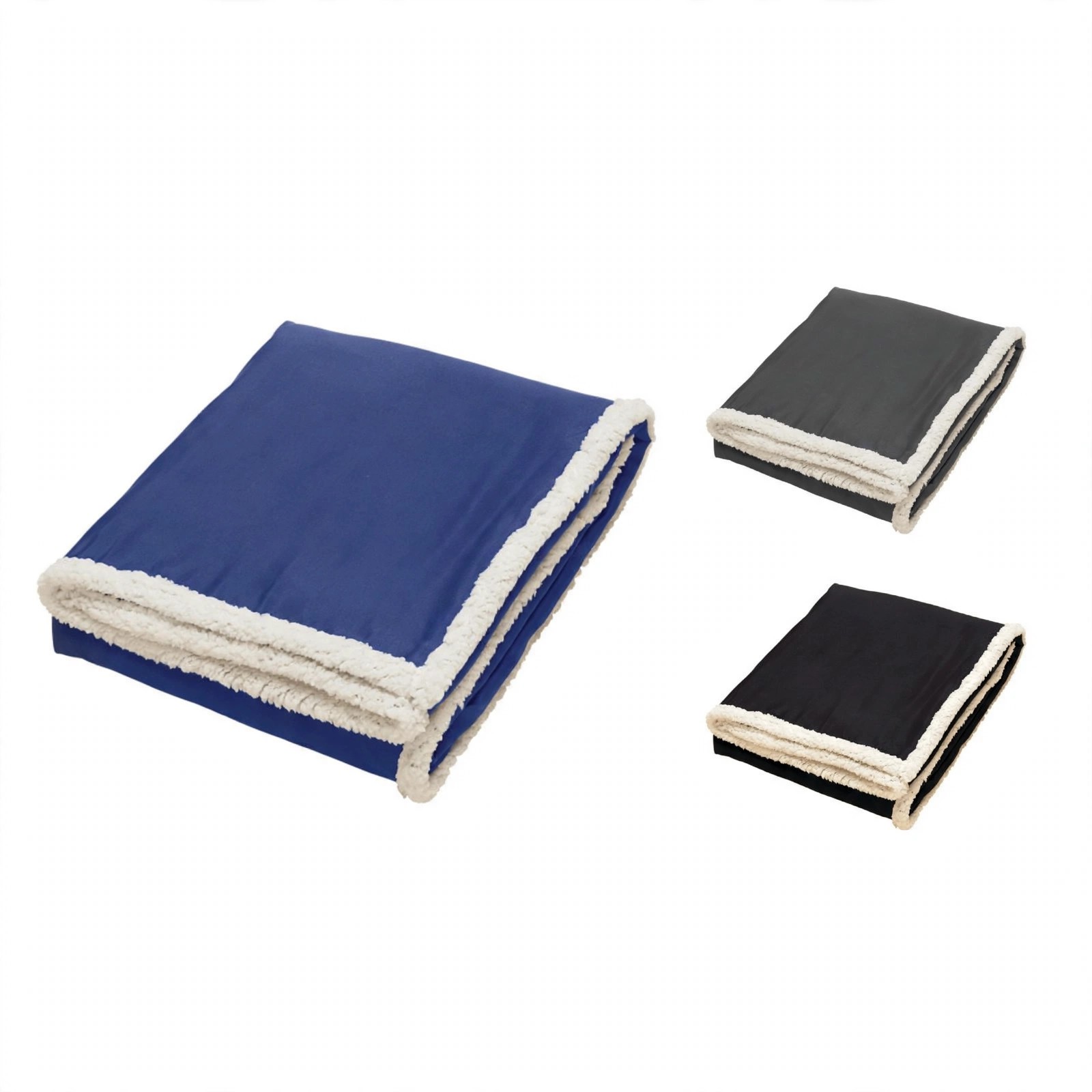 50" x 60" Double-Sided Sherpa Fleece Throw Blanket
