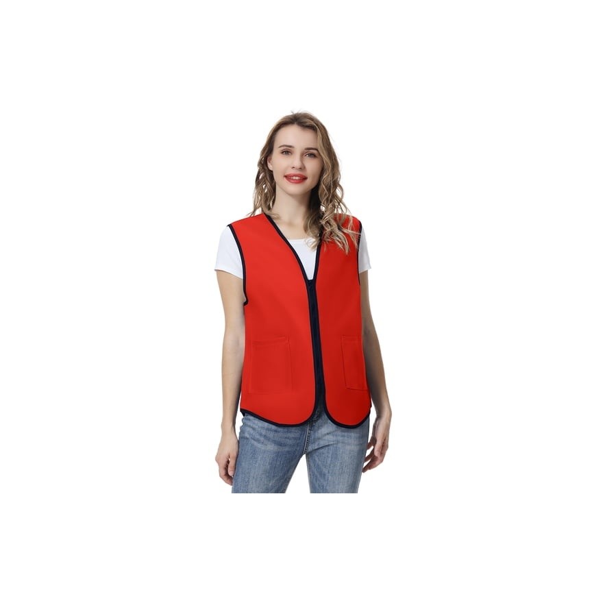 Volunteer and Employee Uniform Vest With Bias Trim