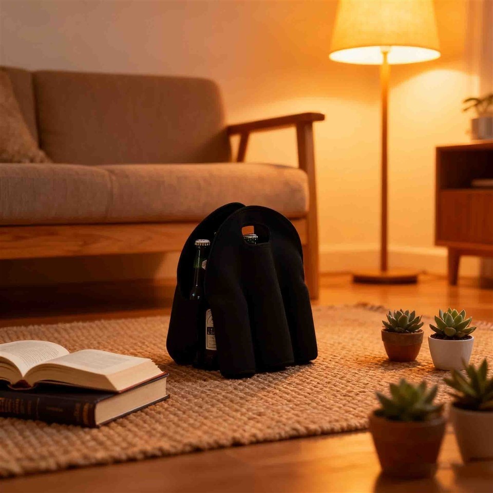 Neoprene 6-Pack Bottle and Can Carrier Tote