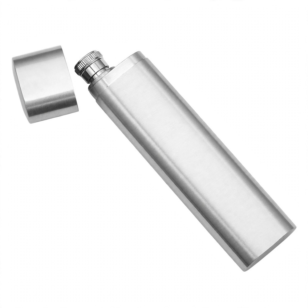 Stainless Steel Cigar Case With 2 Oz. Tube Flask