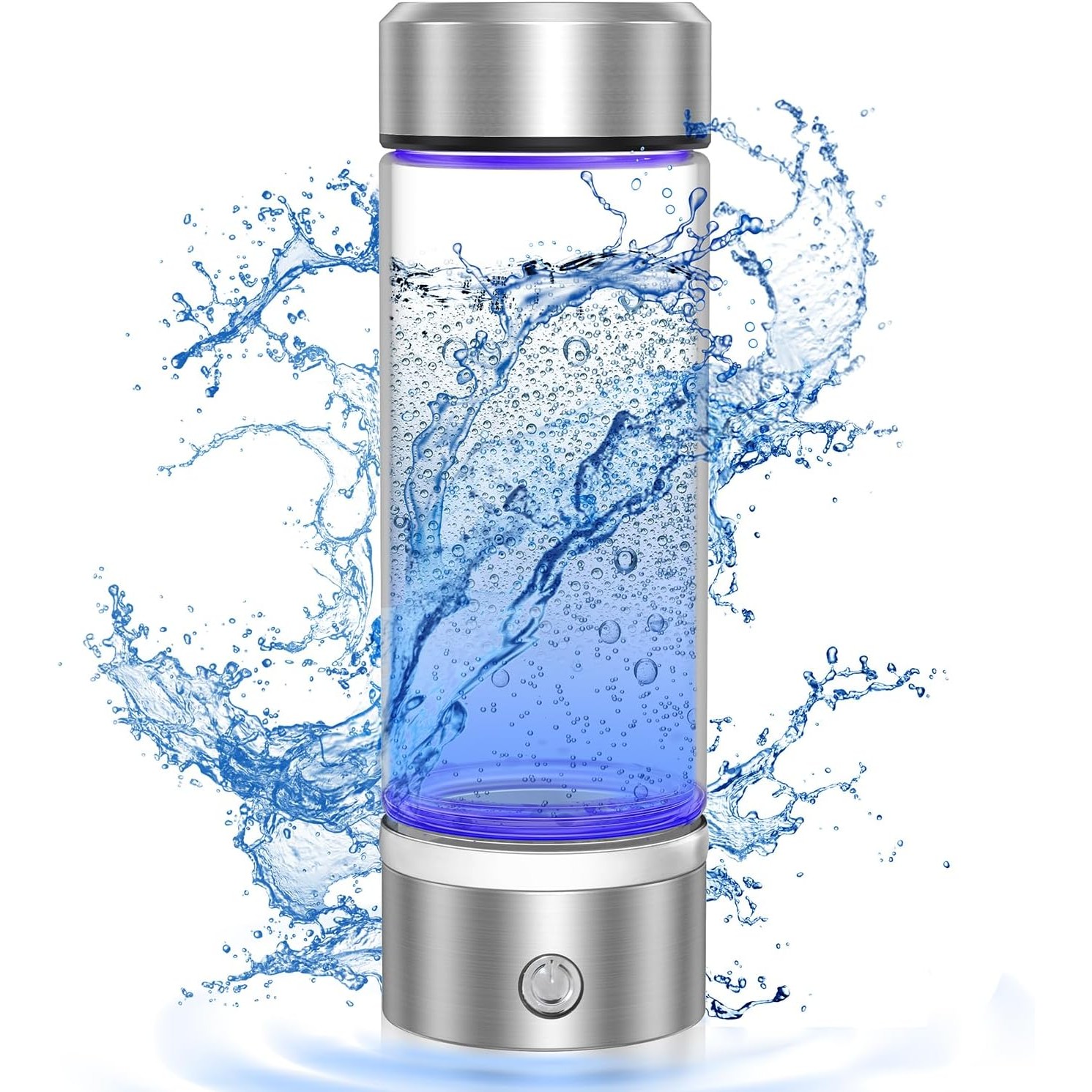 Rechargeable Hydrogen Water Bottle - Silver