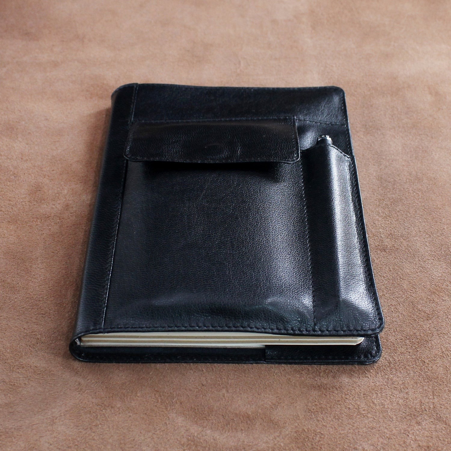 A5 Notebook With Front Pocket and Pen Loop