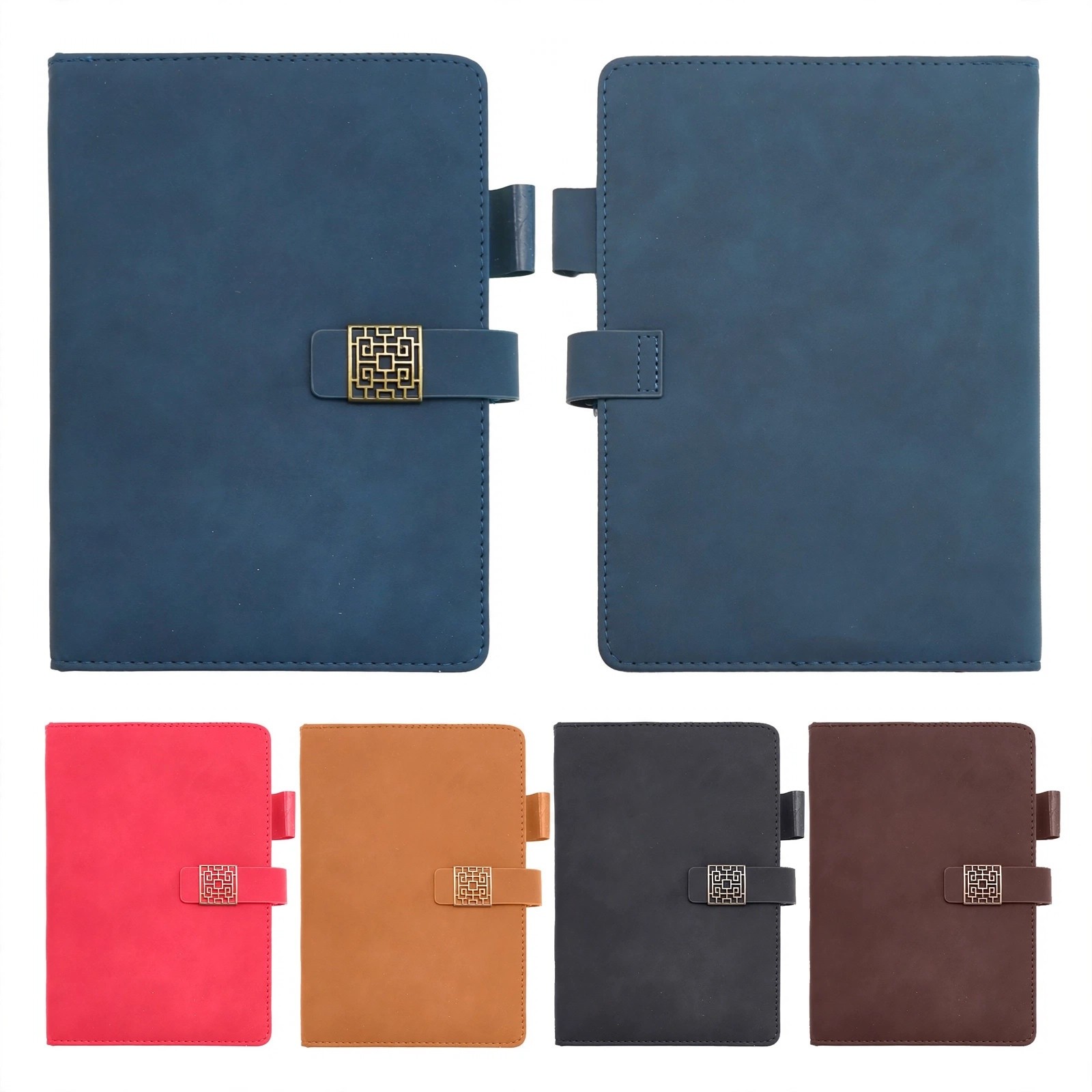 8.2" x 5.7" PU Leather Notebook With Magnetic Clasp