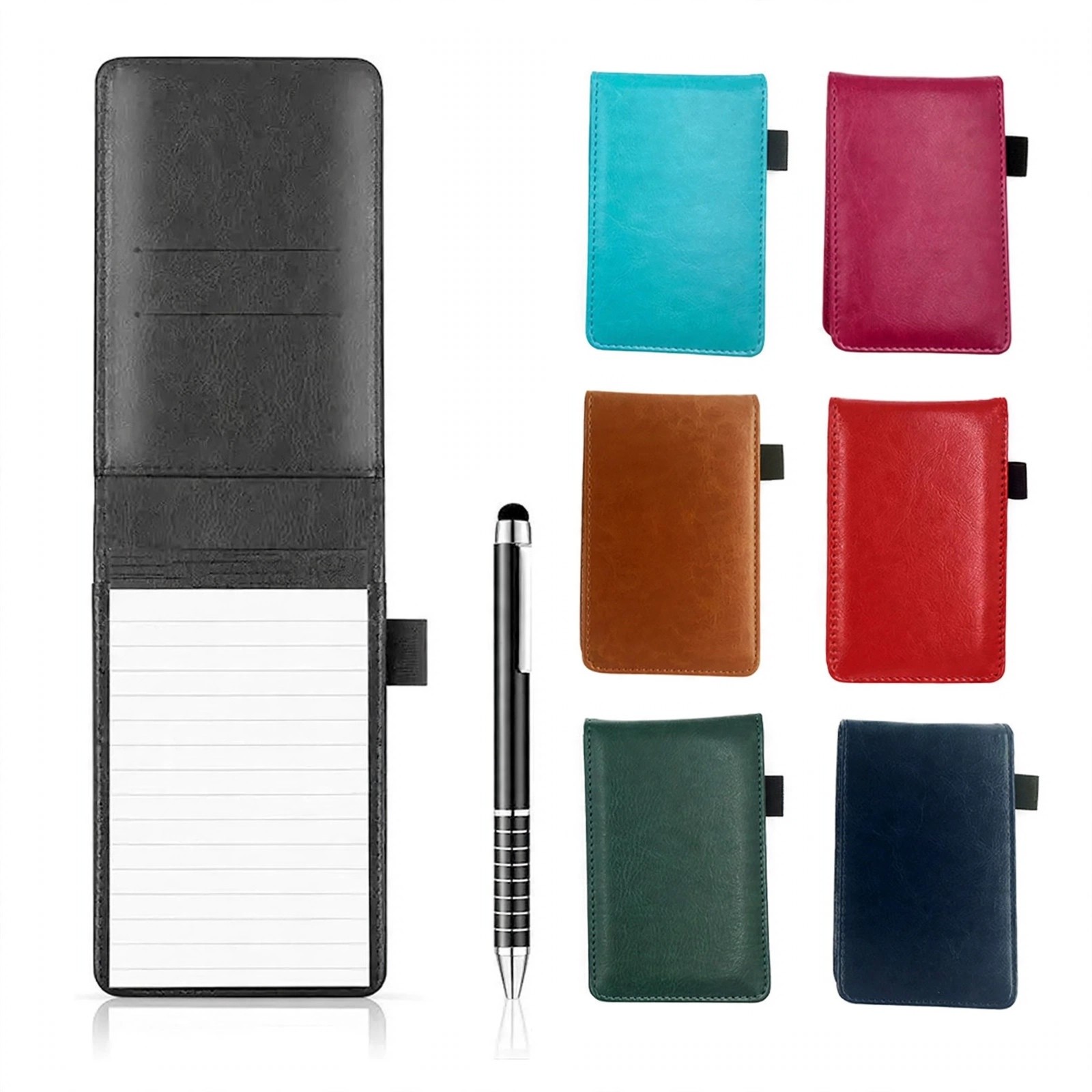 Mini PU Leather Notebook With Card Pockets