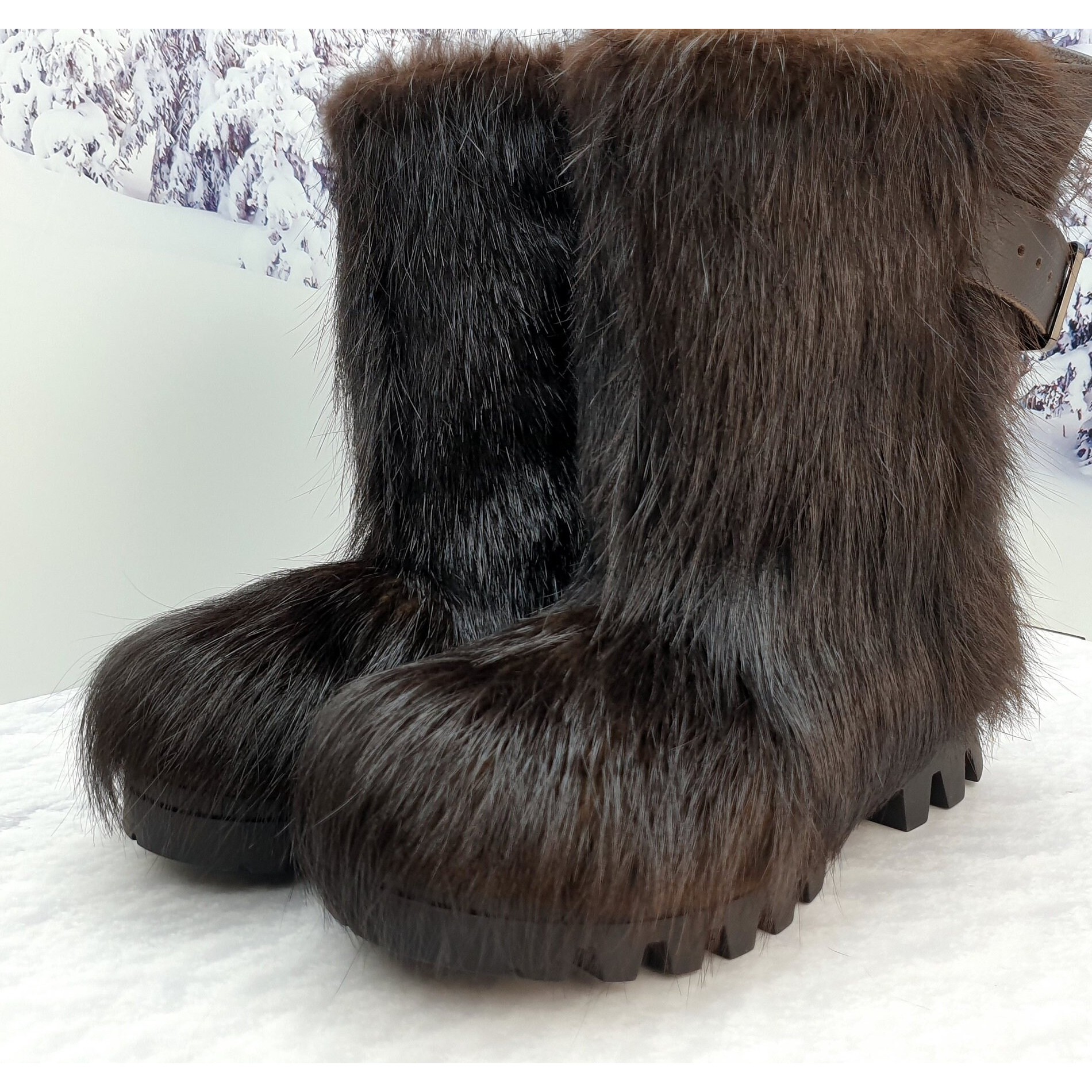 Faux Fur Lined Padded Snow Boots