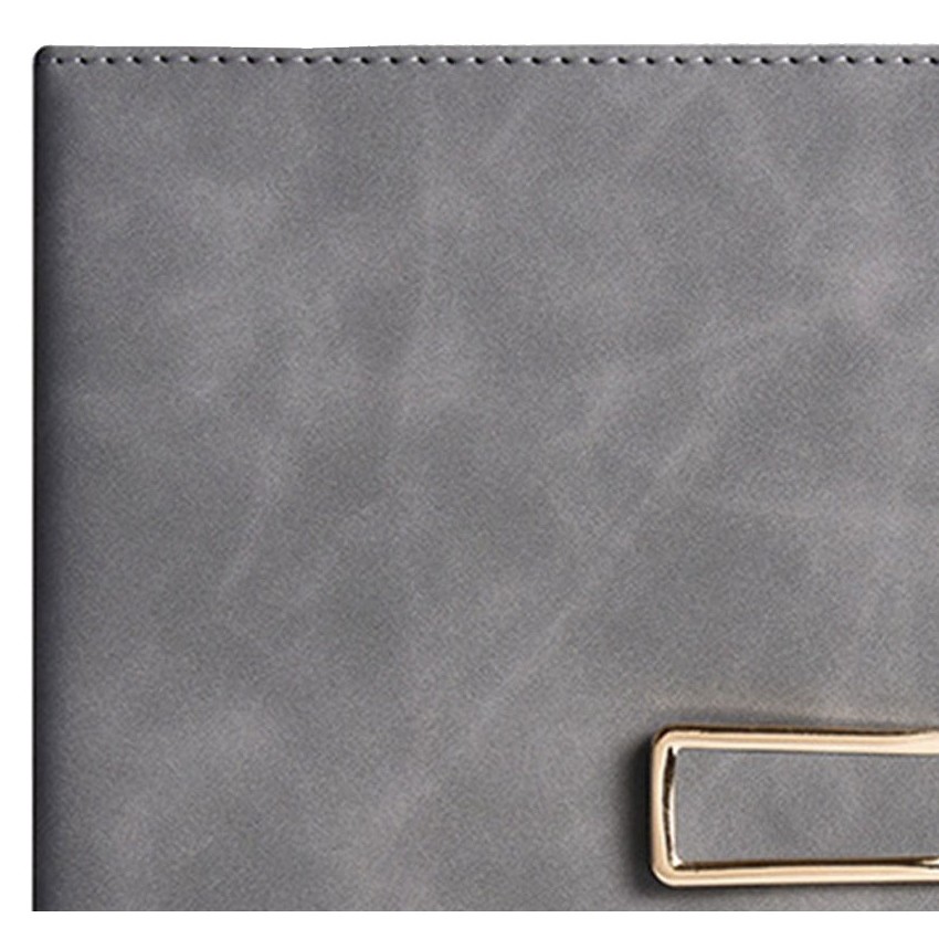 Faux Leather Notebook With U-Shaped Buckle