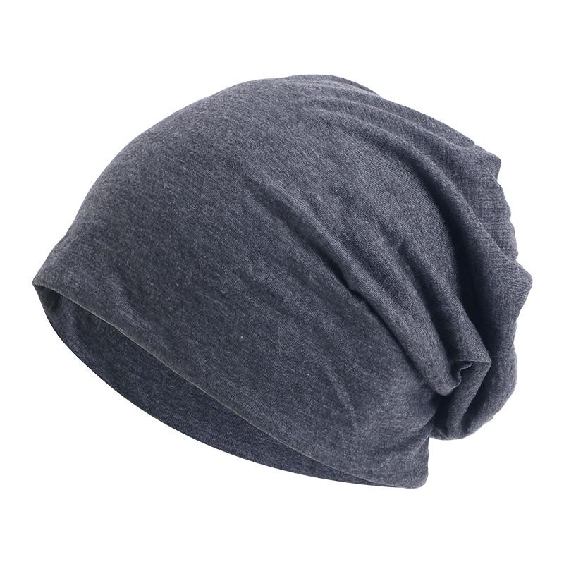 Double-Layer Cotton Slouchy Beanie