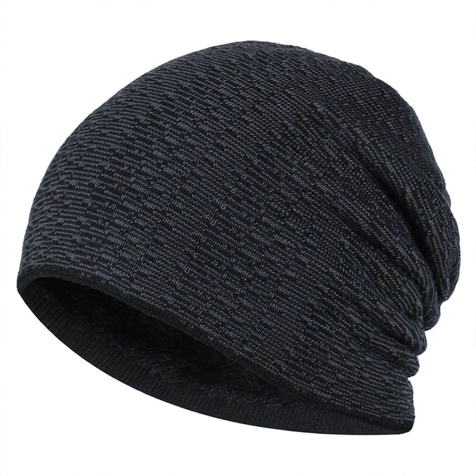 Thick Wool-Acrylic Knit Beanie