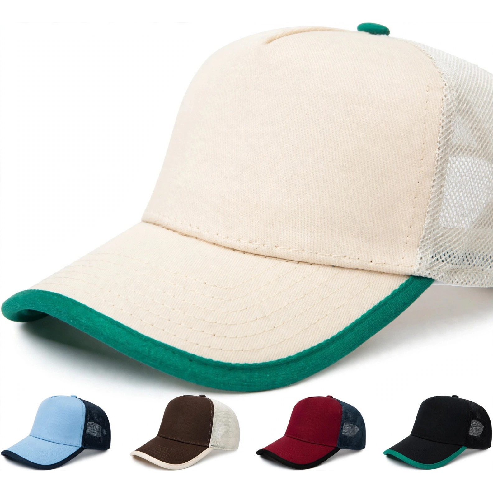 Cotton Front Mesh Back Snapback Cap