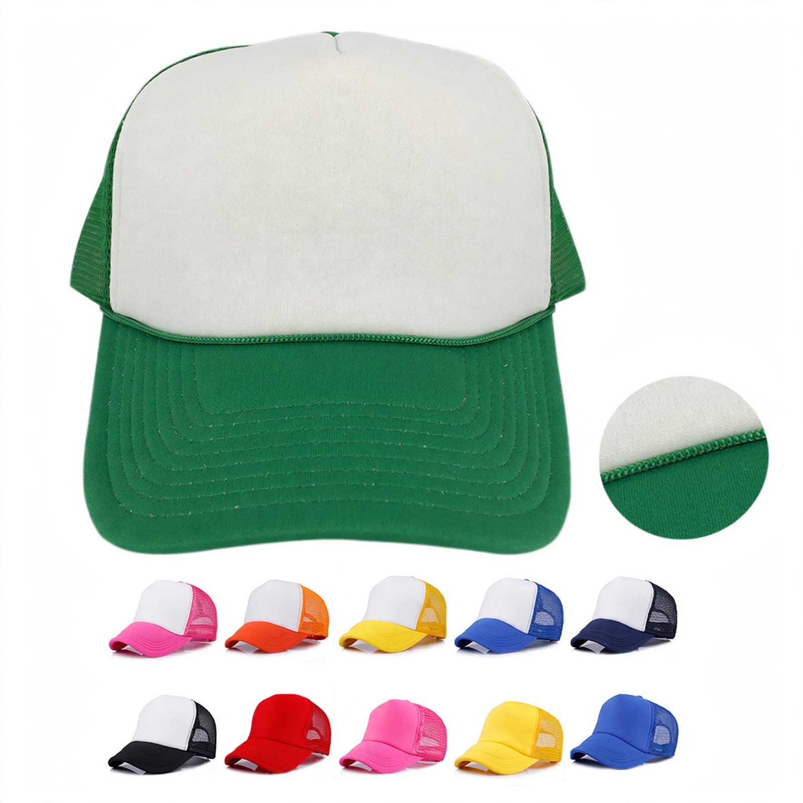 Polyester Mesh Trucker Hat With Snapback