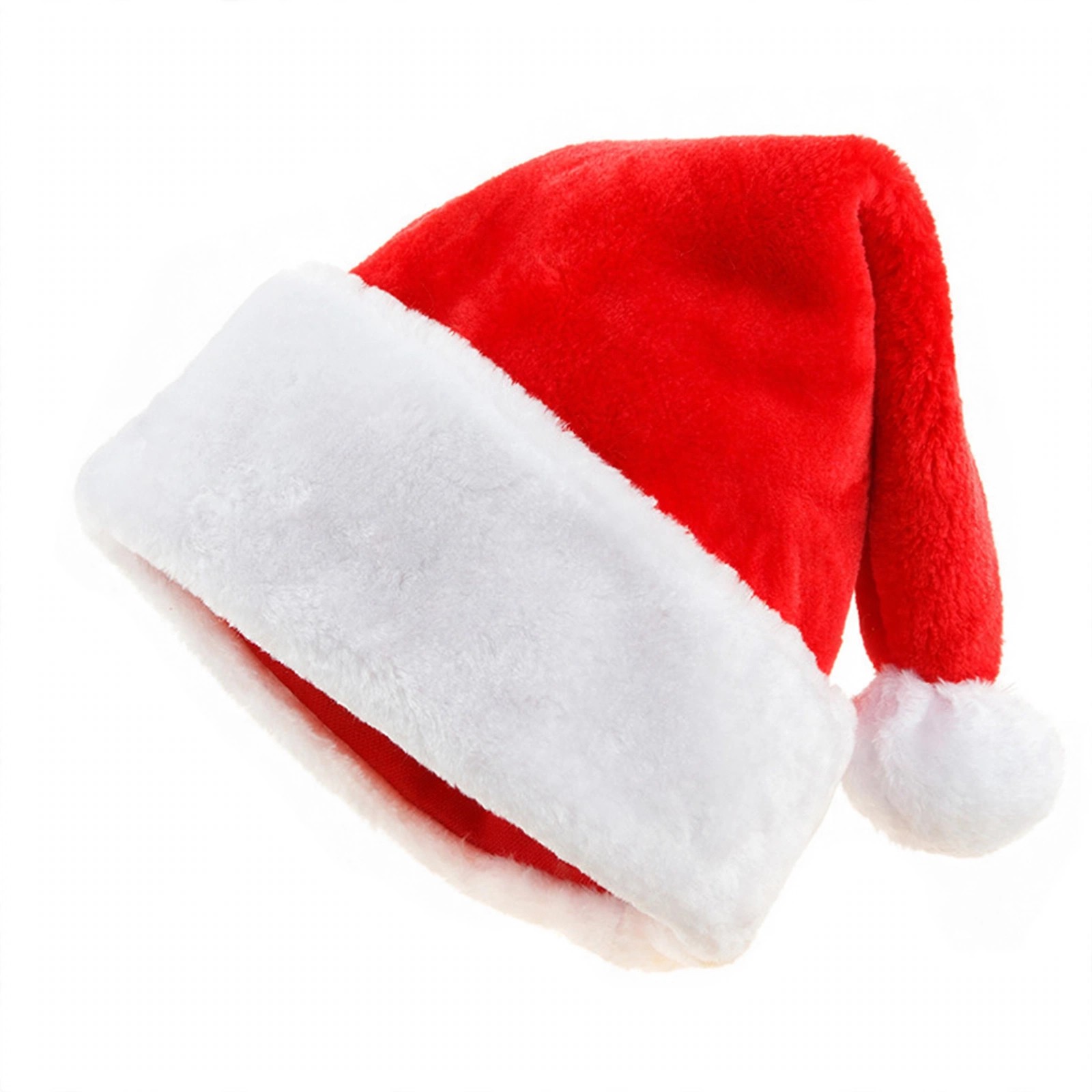 Mini Plush Santa Hat for Bottles and Decor
