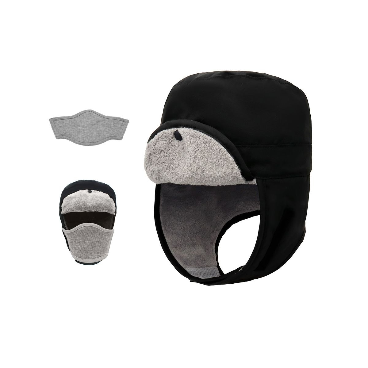 Windproof Thermal Sports Hat With Face Cover - Royal Blue