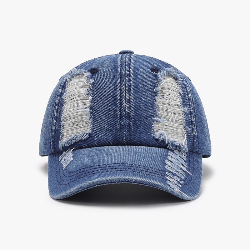 Distressed Washed Cotton Baseball Cap