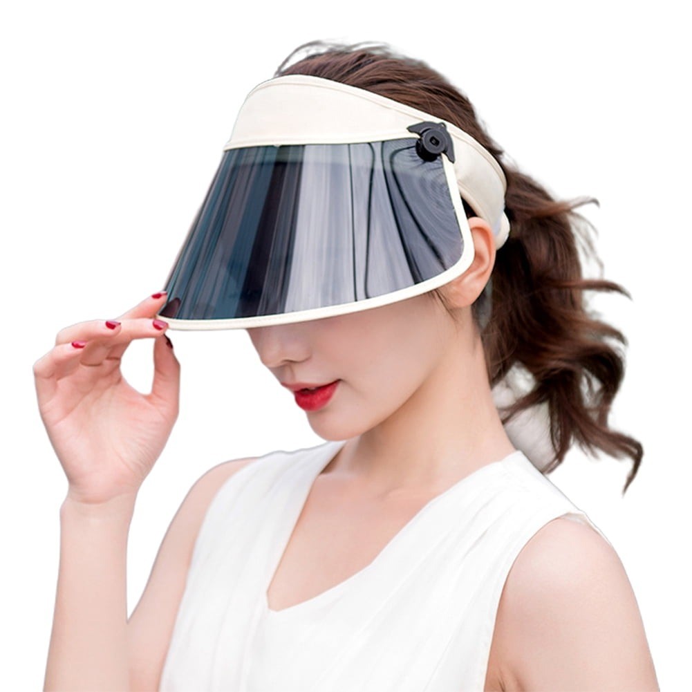 Wide Brim Sun Visor With Tinted Shield