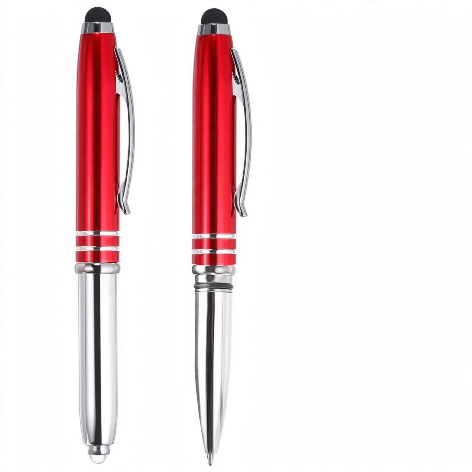 Metal Ballpoint Pen With Stylus and LED Light